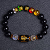 Chinese Zodiac Agate Bracelet, Red or Black Obsidian