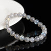 Moonstone Beads Bracelet Blue Flash Labradorite