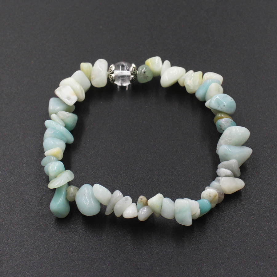 Crystal Chip Bracelet with Clear Center Bead