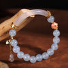 Chalcedony and Pearl Half Bangle Bracelet