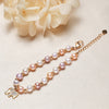 Gold Plated Pearl Elephant Charm Sincerity Bracelet