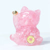 Lucky Cat Crystal Figurine, Resin Decor