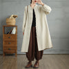 Women's Coat Cotton Linen Frog-button Trench Jacket