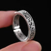 Adjustable Copper Ring with Tang Grass Pattern
