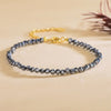 3mm Faceted Natural Stone Bracelet with Gold-Tone Clasp
