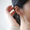 Sterling Silver Heart Stud Earrings with Pearl Drop