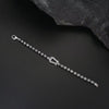 Copper Horseshoe Charm Bracelet with Carved Beads