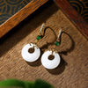 Chinese Enamel Flower Drop Earrings