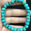 Turquoise Bracelet, Magnesite Inlay, Handmade Beads