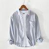 Men's Solid Color Cotton Long Sleeve Button Down Shirt