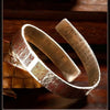Copper Cuff Bracelet with Auspicious Clouds and Seals