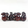 Carved Wood Rabbit Charm for DIY Jewelry and Keychains