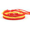 Handwoven Red String Bracelet Set - Tibetan Lucky 3 Combination