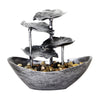 Lotus Leaf Waterfall Fountain Tabletop Ornament with LED Light