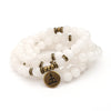 8mm Natural Stone Lotus Mala Bracelet