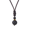 Natural Stone Pendant Necklace with Rope Chain
