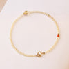 2mm Citrine and Tourmaline Beaded Bracelet, Gold-Tone