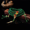 108 Beads Natural Green Agate Success Bracelet Mala Necklace