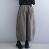 Women's Wide Leg Pants, Corduroy Stripes, Elastic Waist