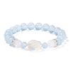 Blue Chalcedony White Agate Rabbit Bracelet