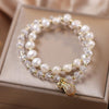 Pearl and Charm Bracelet with Gemstone Accents
