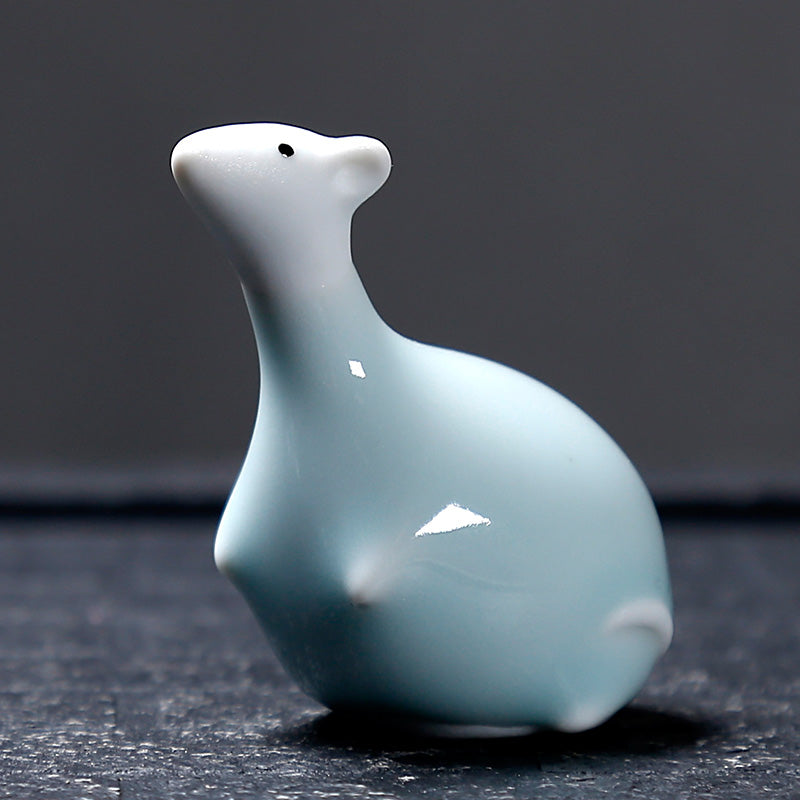 Ceramic Chinese Zodiac Tea Pet, Celadon or Ge Kiln Glaze