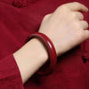 Handmade Glass Bangle Bracelet, Natural Style