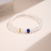 Rainbow Multi-Gemstone Disc Bead Bracelet with Gold-Tone Accents