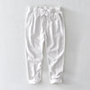 Men's Casual Linen Pants with Drawstring Waist and Pockets