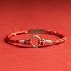 Sterling Silver Peace Buckle Cord Bracelet, Red or Black