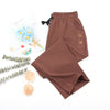 Linen Blend Cropped Pants with Drawstring and Pockets