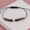 Handmade Agate Bead Bracelet, Stone and Thread