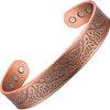 Open cuff bracelet with tree of life pattern and magnets