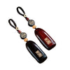 Red Sandalwood and Ebony Wood Auspicious Coin Keychain