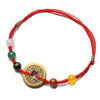 Copper Coin Fortune Red String Weave Bracelet