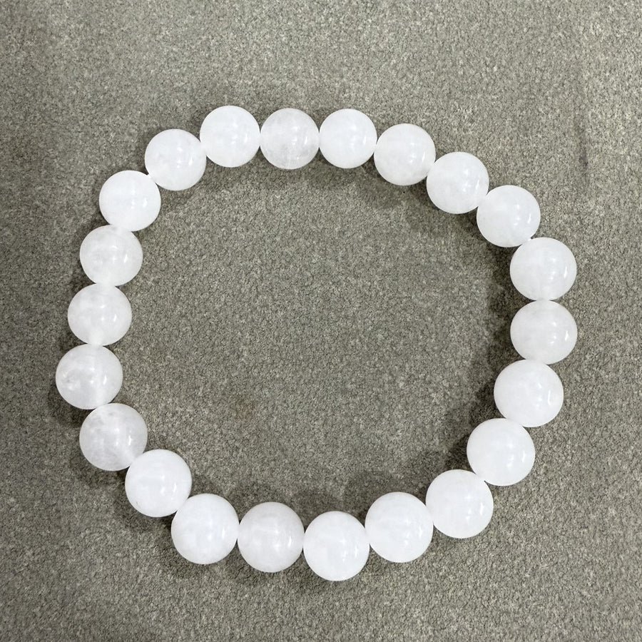 Natural Stone Bead Bracelet, 8mm Round Gemstone