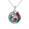 Copper Koi Fish Necklace with Enamel Pendant