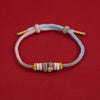 Handmade Braided Cord Bracelet with Gradient Beads
