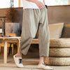 Men's Linen Blend Drawstring Pants with Pockets