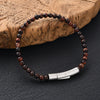 Stainless Steel Stone Bead Bracelet for Men and Women