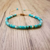 Natural Stone Spacer Bead Bracelet
