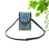Embroidered Canvas Crossbody Bag with Floral Motifs