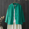 Women's Linen Cotton Chinese Knot Button Shirt