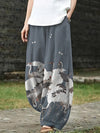 Women's Wide Leg Pants With Pockets, Printed Harem Trousers