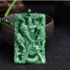 Guan Gong Pendant Necklace with Glass Bead Chain