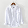 Men's Solid Color Cotton Long Sleeve Button Down Shirt