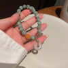Agate Lotus Pod Bracelet with Peace Buckle Charm