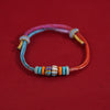 Handmade Braided Cord Bracelet with Gradient Beads