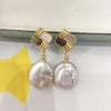 Baroque Pearl Drop Earrings with 925 Silver Posts