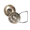 Tibetan Tingsha Bells, White Copper Meditation Cymbals